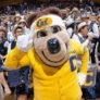 Cal Bears Mascot makes an appearance at the Cal Basketball Camp