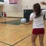 New Jersey Volleyball Campers Serving Practice