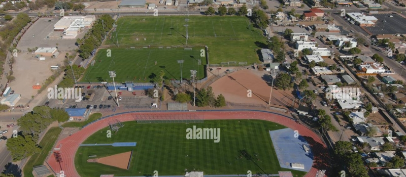 An aerial view of roy p drachman stadium on the campus of the university of arizona tuesday march 2 2021 in tucson ariz the facility is the hom 2 HA9 D8 G