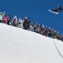 High Cascade Snowboarding Camp staff airing out of pipe jpg