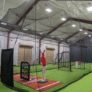 Indoor hitting and pitching cages at Fairfield University