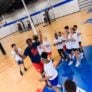 Coed alpharetta team break basketball