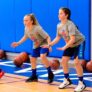 Coed Stance Drill at the basketball camp