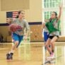 Girls Defense Play at the nike basketball camp for girls