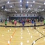 Lewis Clark College Girls Warmups at youth basketball camp in portland, oregon