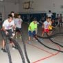 Nike Basketball Camp at Princeton Day School basketball campers working on conditioning