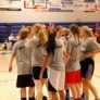 William Jessup University Basketball Camp Girls Huddle at Rocklin Gym