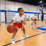 Boys nike basketball camp dribbling practice