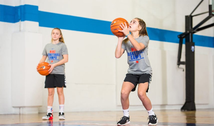 How To Shoot A Free Throw at a basketball camp in Florida
