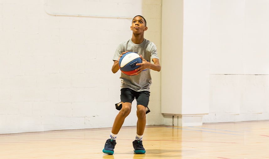 Nike Basketball Camper improving Shooting accuracy at camp