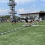 Virginia tech lacrosse camp warm up line