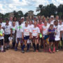 Softball campers take group picture at Southeastern University