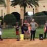 Softball pitchers at Southeastern practicing in the Bullpen