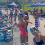 Pepperdine swim camp campers pool deck