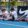 Stretching On Court