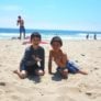 Malibu Tennis Boys On Beach Smiling