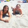 Malibu Tennis Girls On Sand In Beach