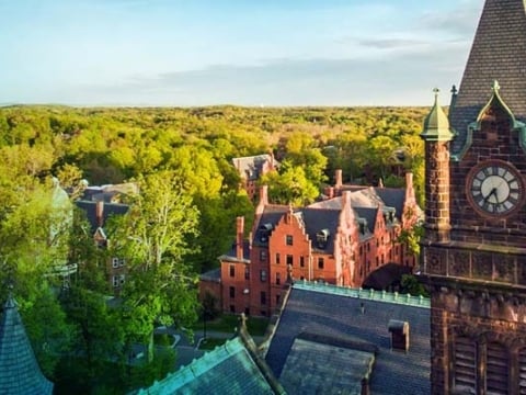 Mount holyoke campus aerial feature