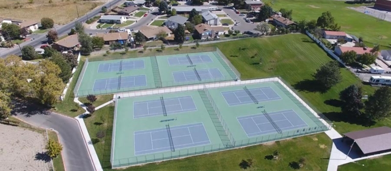 Pleasant grove high school tennis courts facility