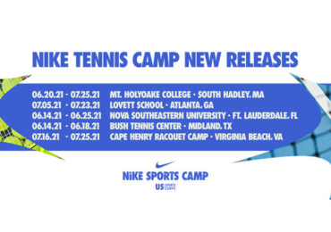 Nike Tennis Camps new releases feature pr