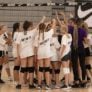 Durango High School Volleyball Group Huddle